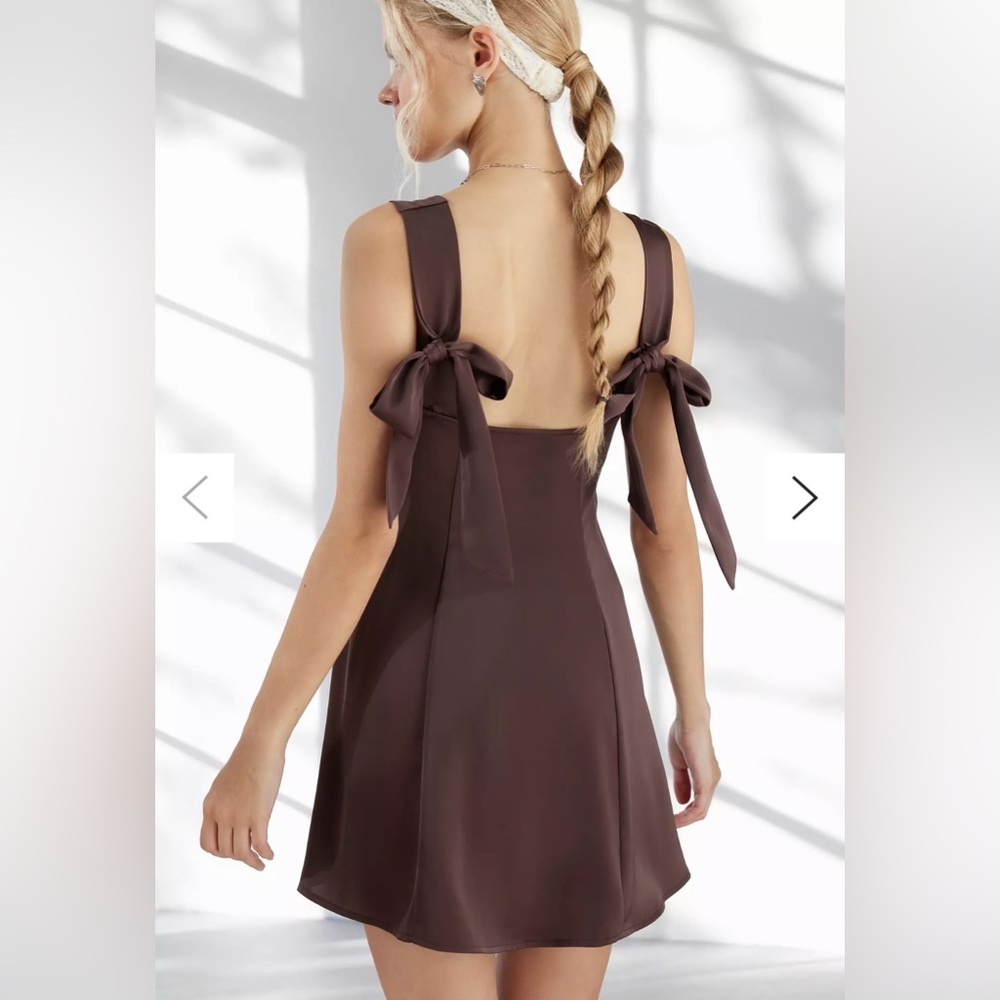 urban outfitters double bow mini dress